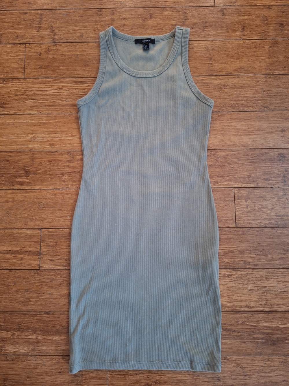 Forever 21 Sage Green Ribbed Tank Top